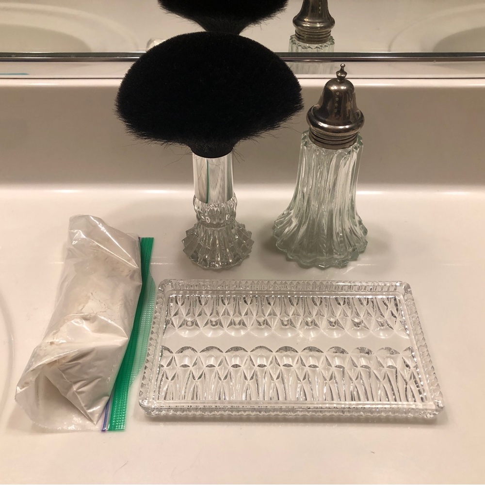 Lady Primrose vanity set with royal extract dusting powder